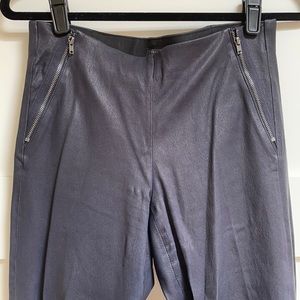 Theory Lambskin Leather Pants in Navy Size 6